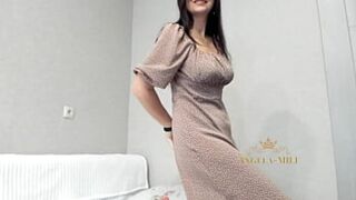 MILF with breasts with big areolas and hairy pussy