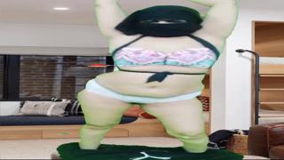 Maid displays huge breasts in hot sexual scene