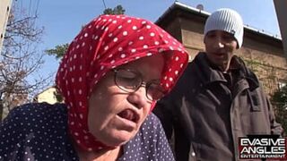 EVASIVE ANGLES Grandma Goes Black Scene 2. This Old Grannie Has Never Had Black Cock Before
