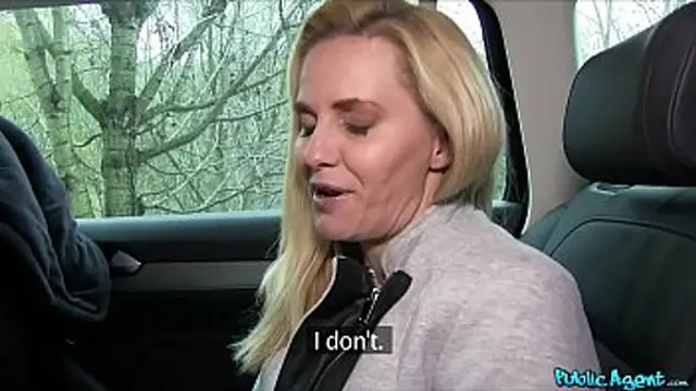 Fucking Public Agent Black Canary gets serviced in a vehicle with her massive melons exposed