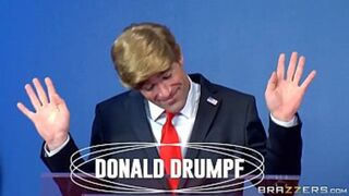 Dirty Donald drags Hillary to the Oval Office for a heated Oval Fuck